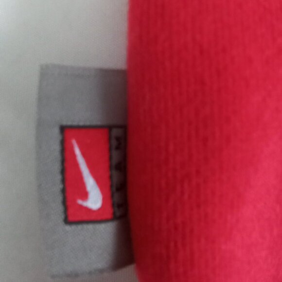 Vintage Nike ELBOWS UP red and white Canadian hockey hoodie Size L very roomy - Picture 8 of 9